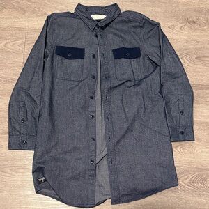 Dark Blue Button-Up Shirt